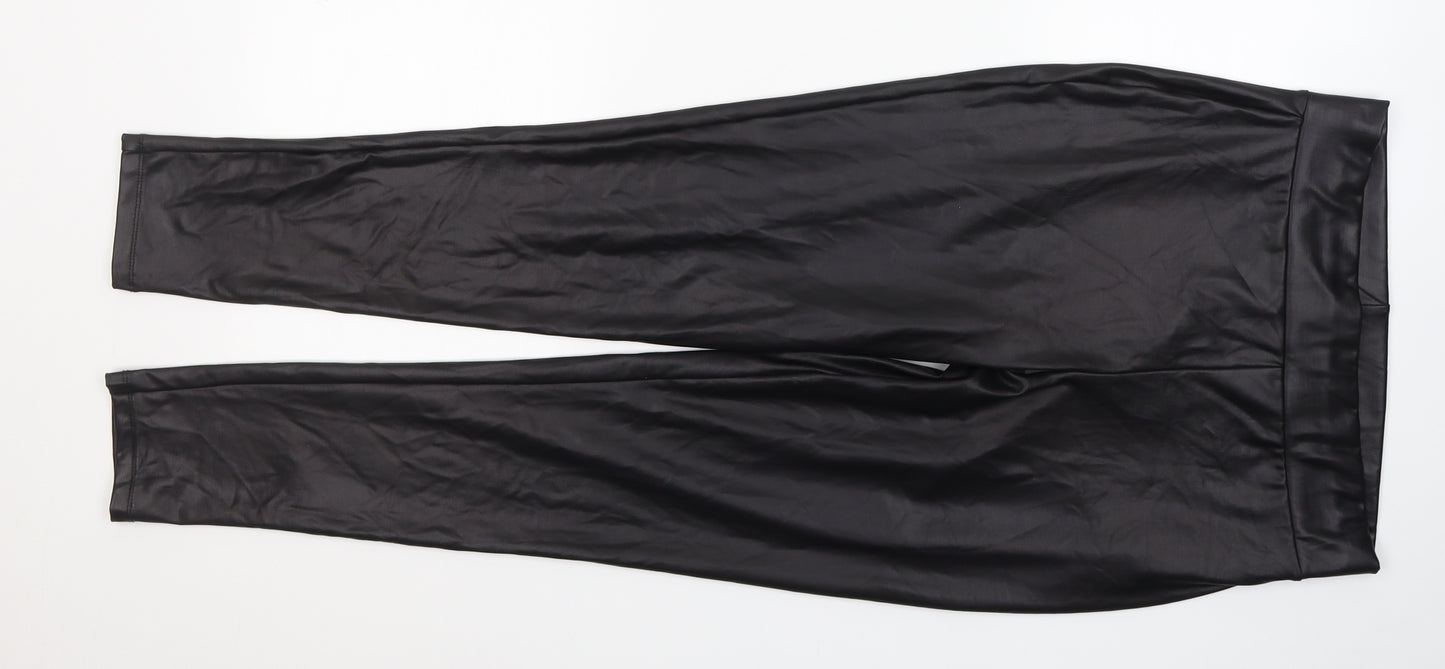 Lipsy Womens Black  Polyester Jegging Leggings Size 12 L29 in