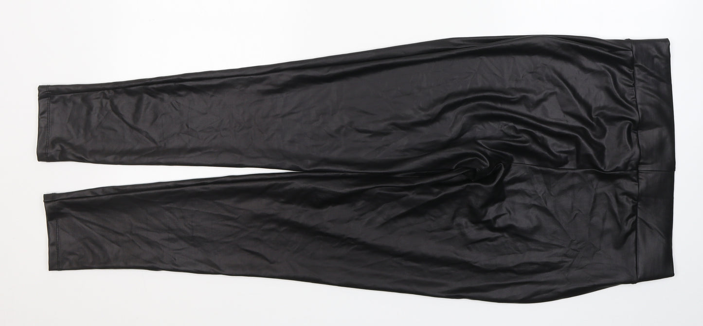 Lipsy Womens Black  Polyester Jegging Leggings Size 12 L29 in