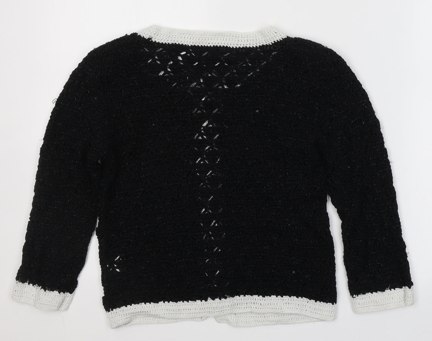 Atmosphere Womens Black Round Neck  Cotton Cardigan Jumper Size 8