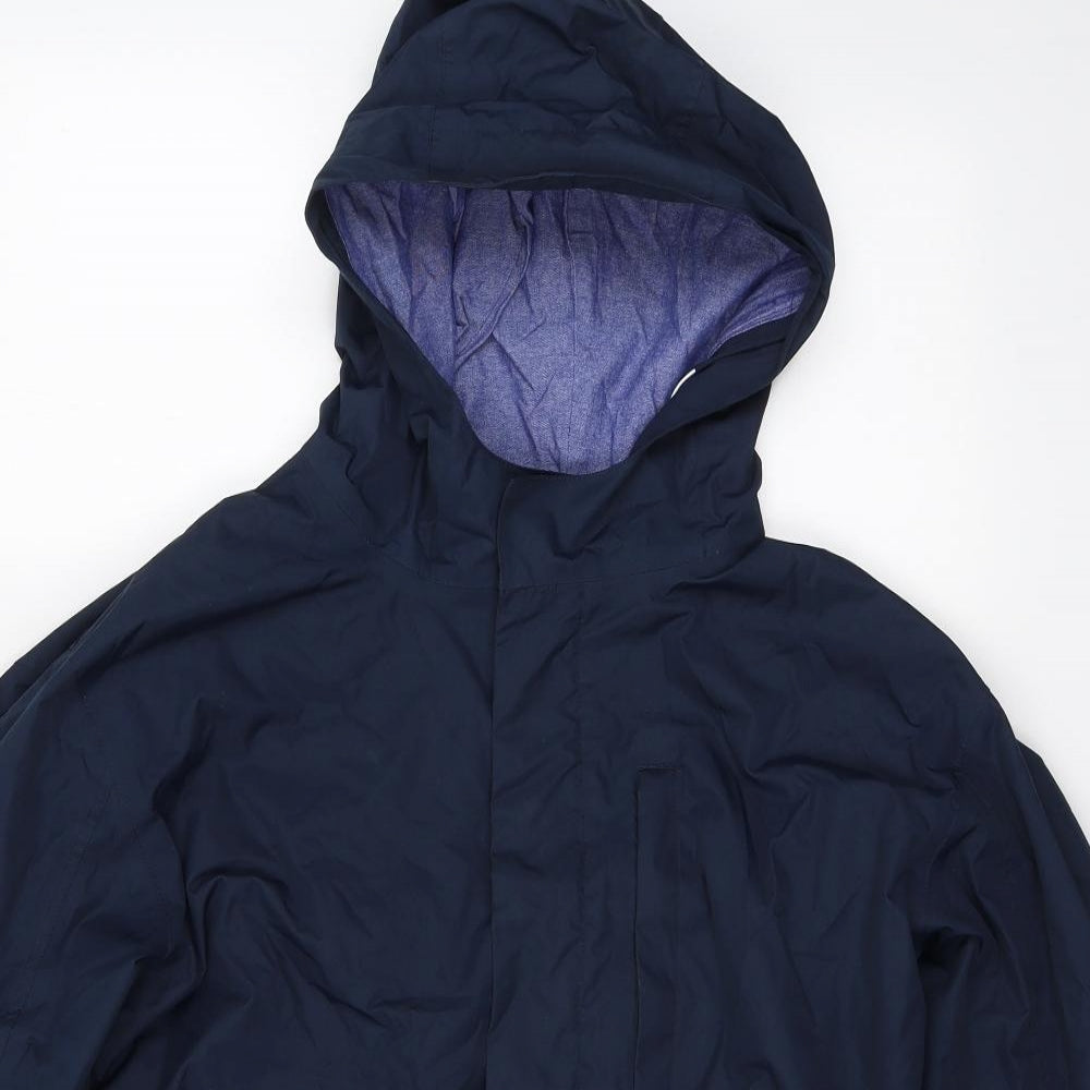 Regatta Mens Blue   Rain Coat Jacket Size L  Zip