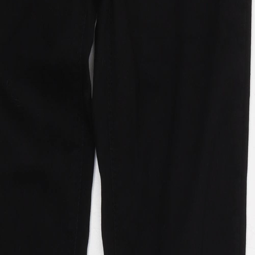 Denim & Co. Womens Black  Cotton Skinny Jeans Size 8 L30 in Regular Button