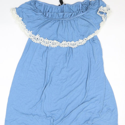 New Look Womens Blue  Acrylic Trapeze & Swing  Size 12  Off the Shoulder