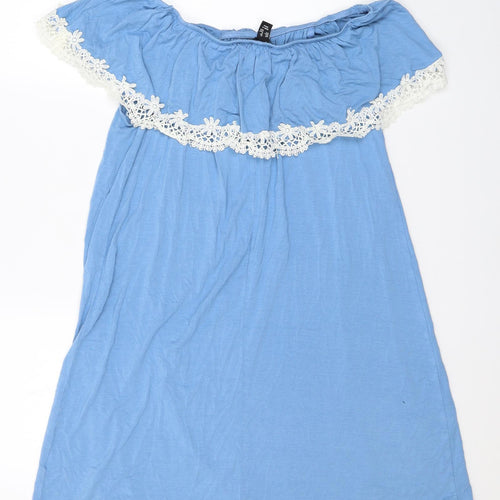 New Look Womens Blue  Acrylic Trapeze & Swing  Size 12  Off the Shoulder