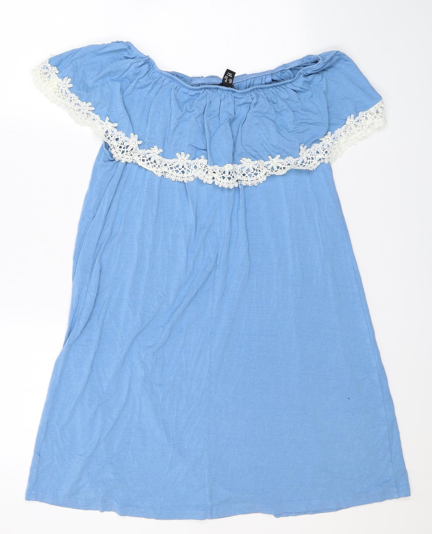 New Look Womens Blue  Acrylic Trapeze & Swing  Size 12  Off the Shoulder