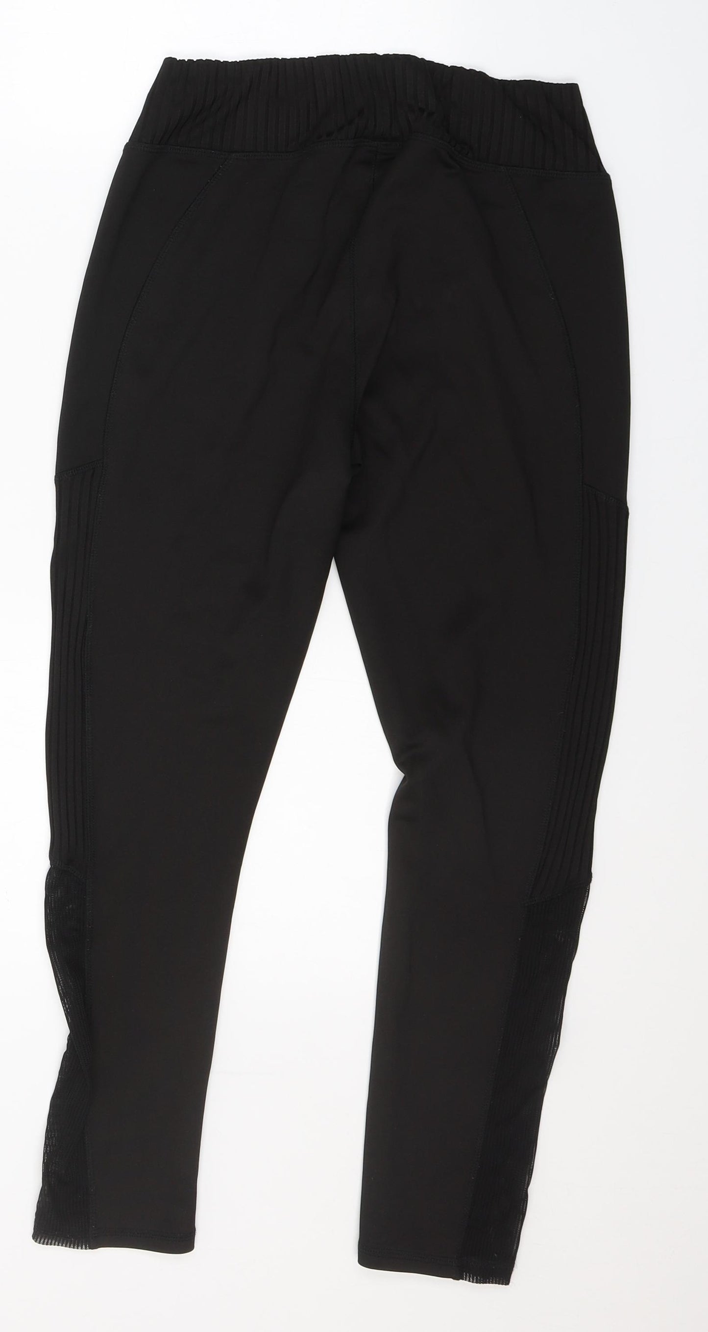 WORKOUT Womens Black  Polyester Compression Leggings Size 12 L25 in Regular Pullover