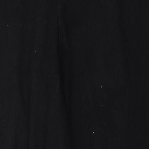 Denim & Co. Womens Black  Cotton Skinny Jeans Size 14 L27 in Regular Button