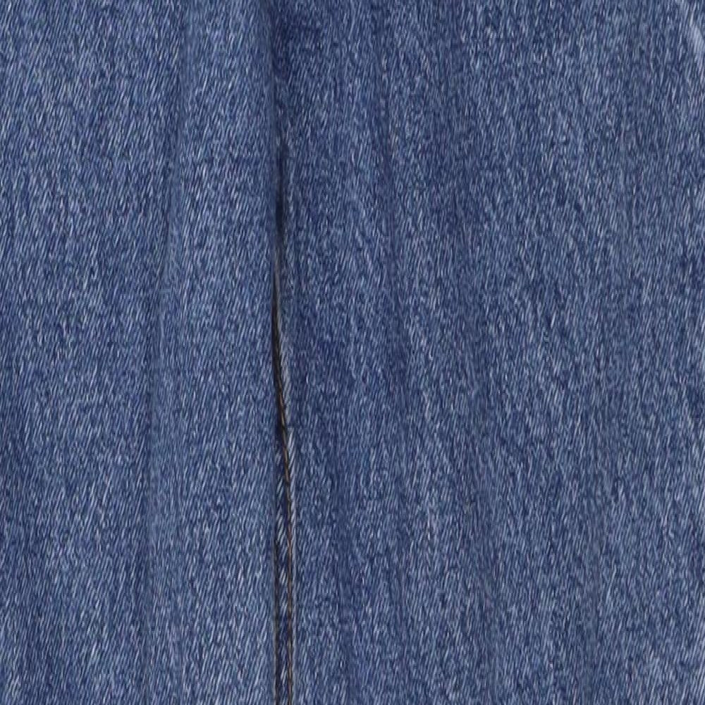 Pull&Bear Womens Blue  100% Cotton Straight Jeans Size 8 L29 in Regular Button
