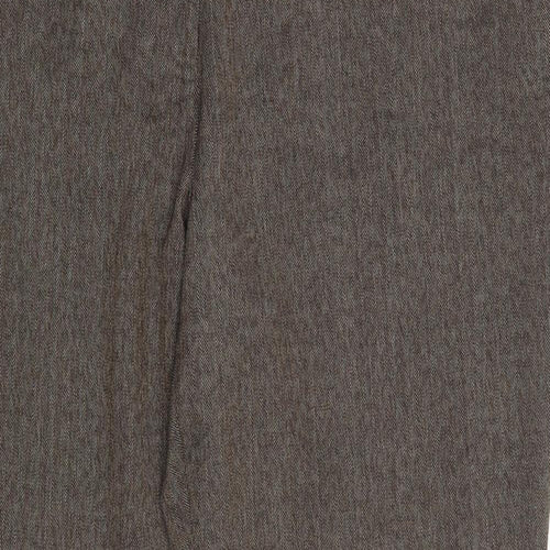 Matalan Womens Brown  Polyester Dress Pants Trousers Size 18 L31 in Regular Zip