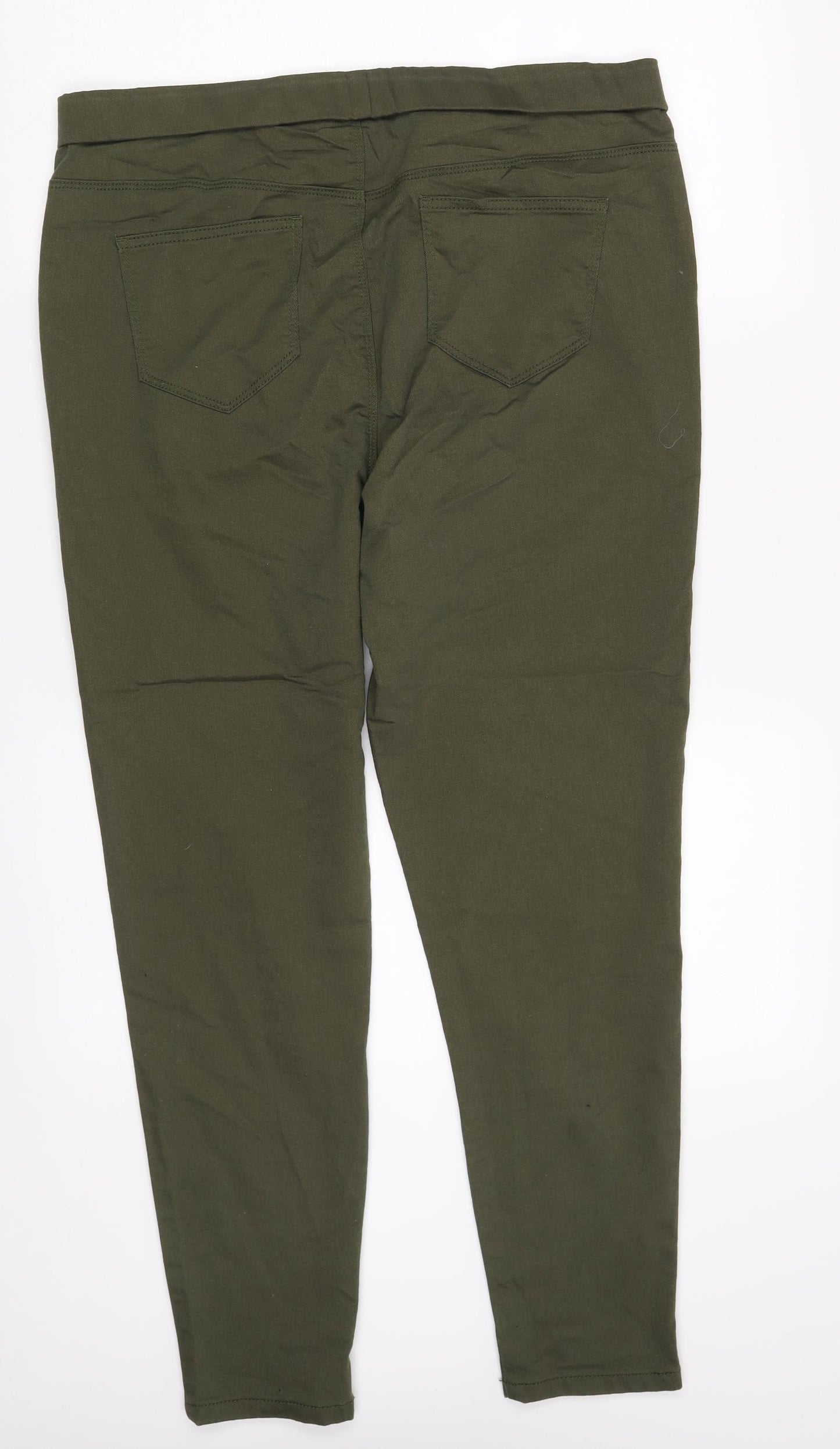 George Womens Green  Cotton Jegging Jeans Size 16 L27 in Regular