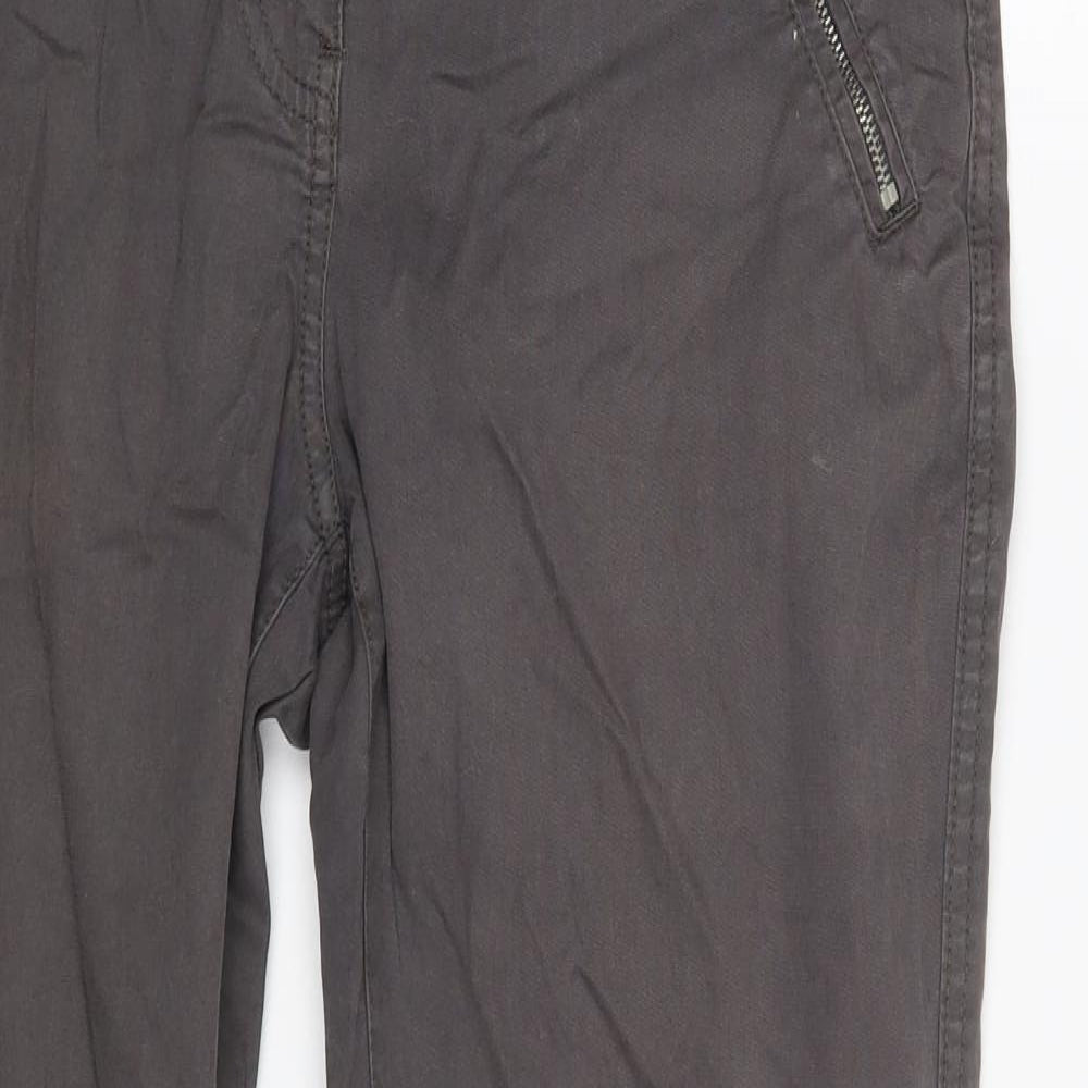 NEXT Womens Purple  Cotton Chino Trousers Size 10 L27 in Regular Zip