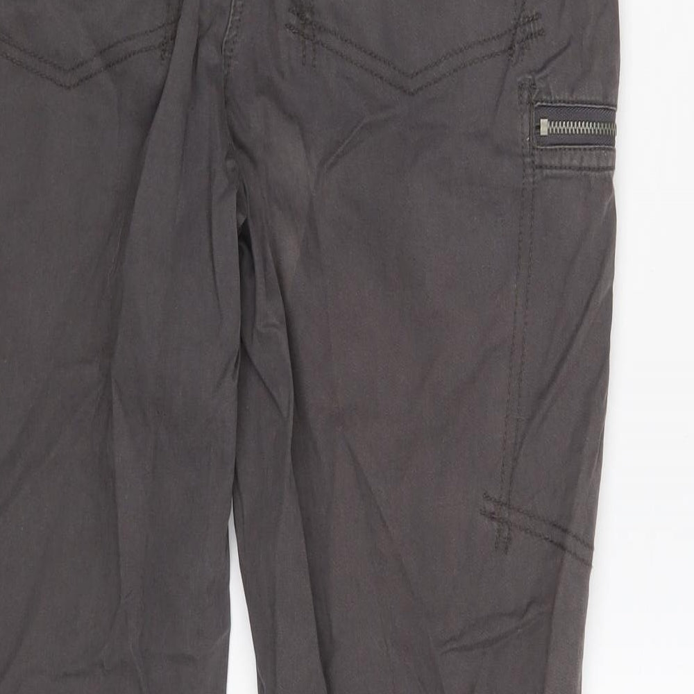 NEXT Womens Purple  Cotton Chino Trousers Size 10 L27 in Regular Zip