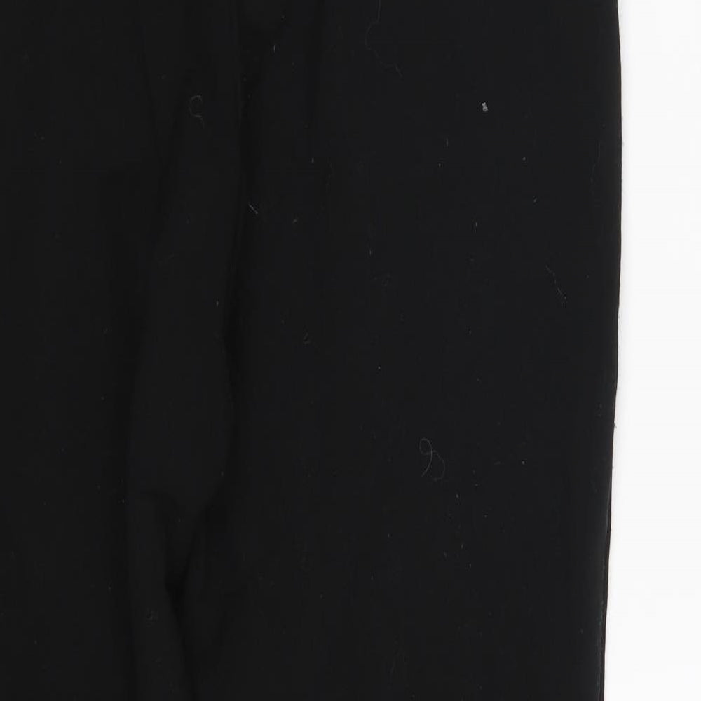 F&F Womens Black  Polyester Chino Trousers Size 8 L26 in Regular Zip