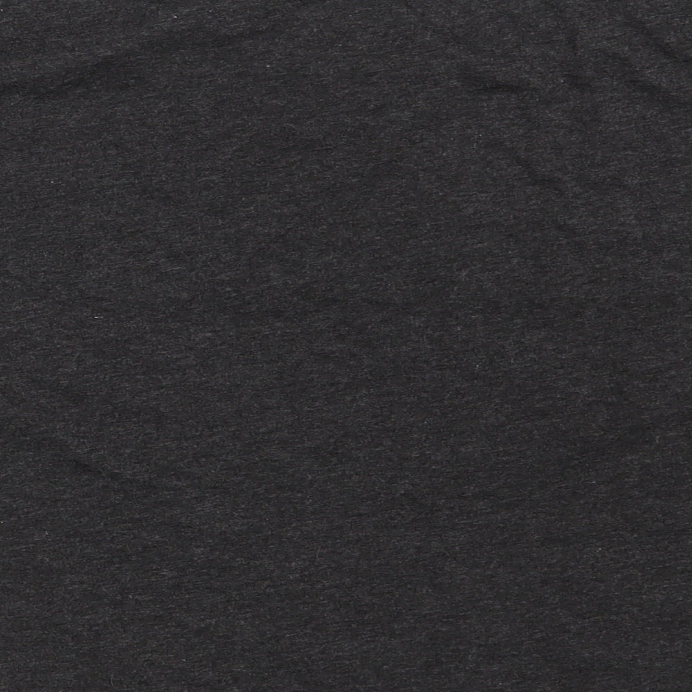 New Look Womens Grey  Cotton Cropped T-Shirt Size S Round Neck - Keep On Dreaming