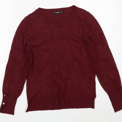 Dunnes Stores Womens Purple Boat Neck  Viscose Pullover Jumper Size S