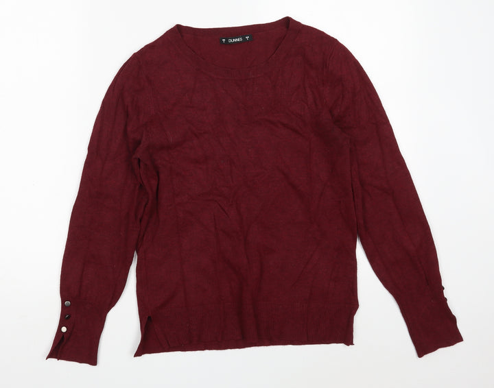 Dunnes Stores Womens Purple Boat Neck  Viscose Pullover Jumper Size S