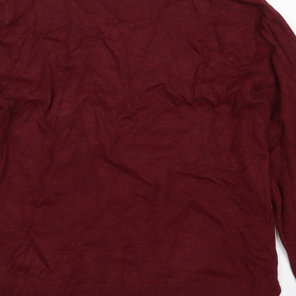 Dunnes Stores Womens Purple Boat Neck  Viscose Pullover Jumper Size S