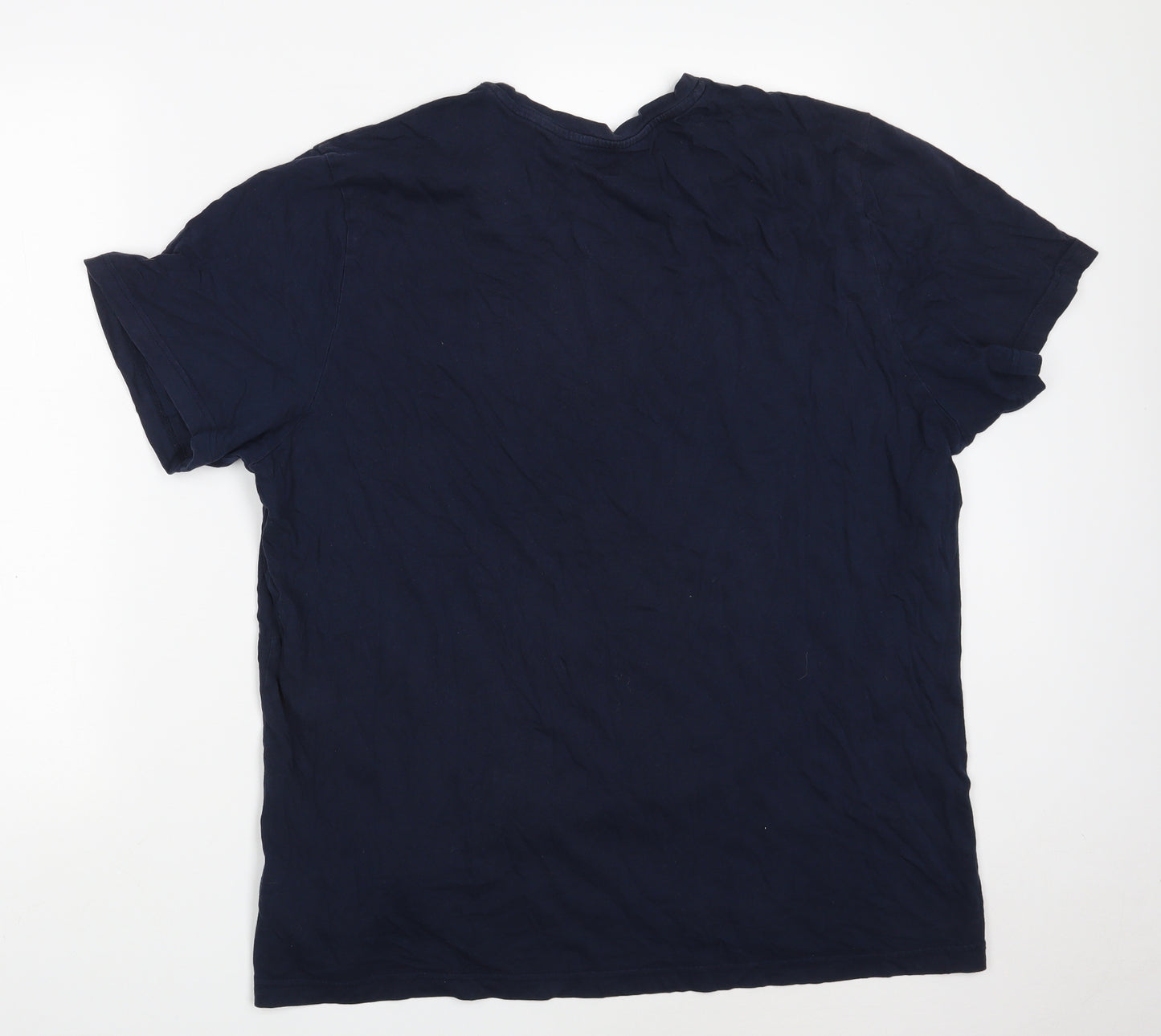 Reebok Mens Blue  Cotton  T-Shirt Size 2XL Crew Neck