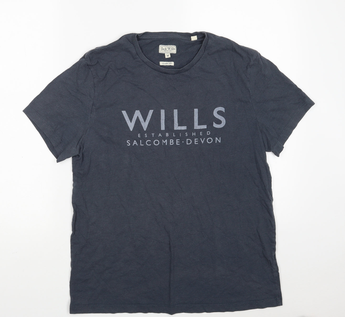 Jack Wills Mens Blue  Cotton  T-Shirt Size M Round Neck