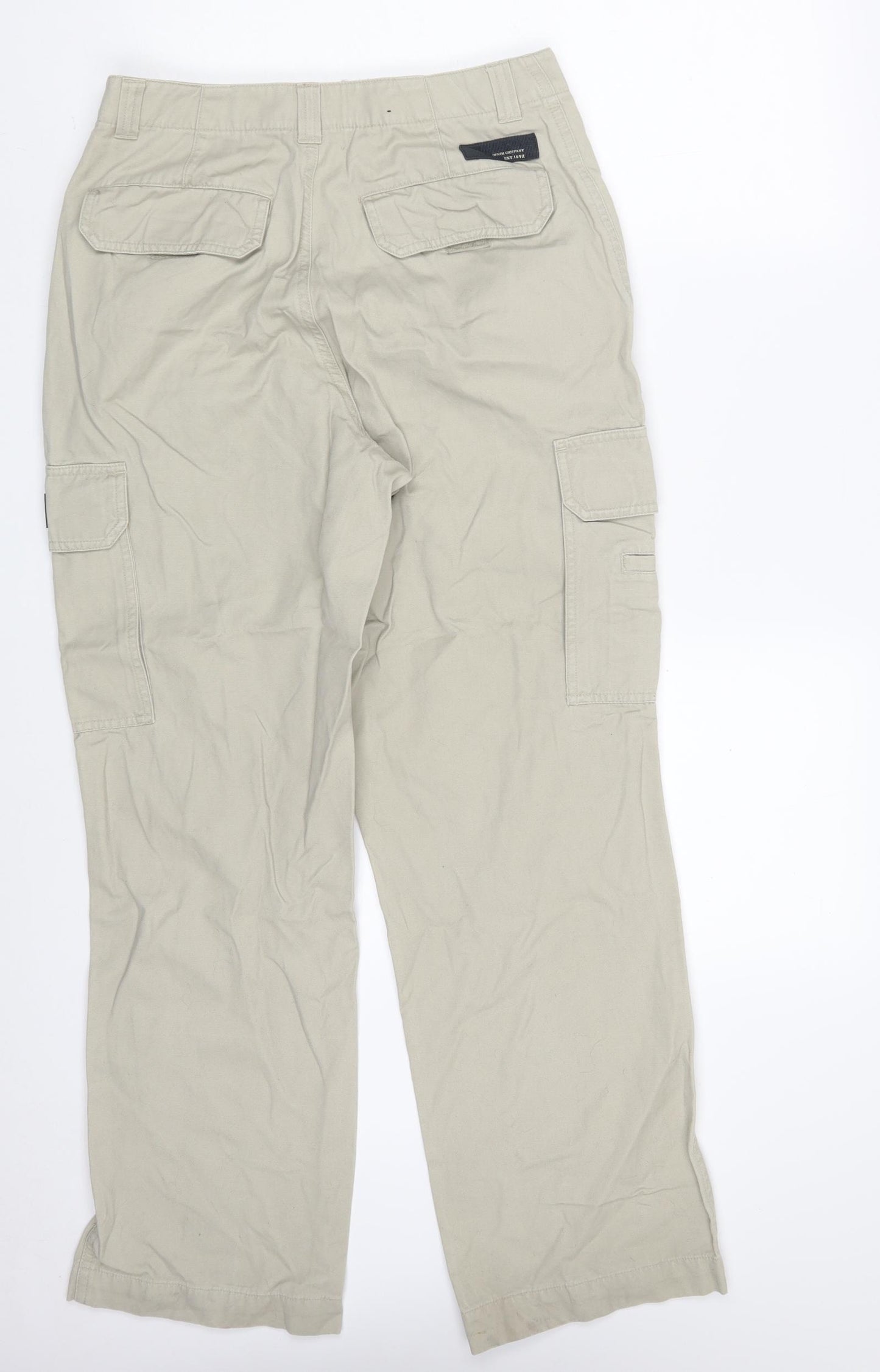 Denim Co. Mens Beige  Cotton Carpenter Trousers Size 30 in L30 in Regular Zip