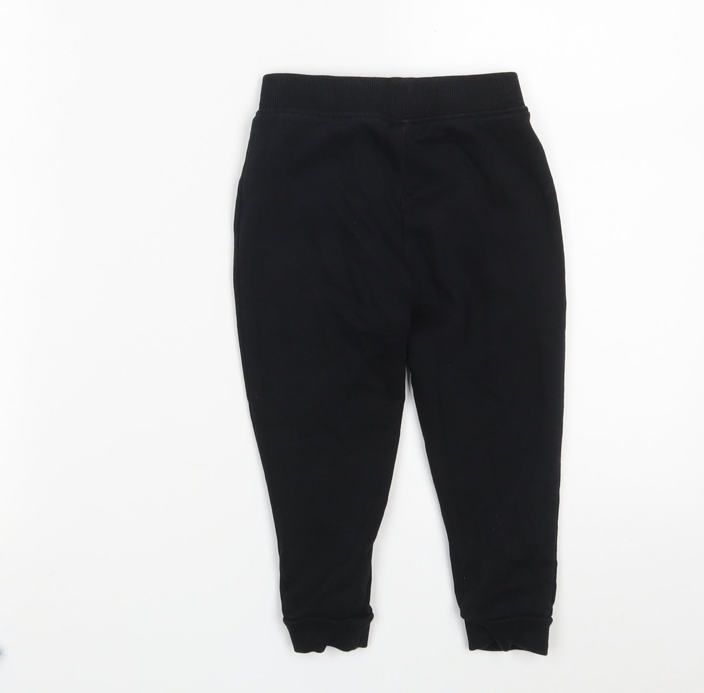 Dunnes Stores Baby Black  Cotton Jogger Leggings Size 18-24 Months  Drawstring