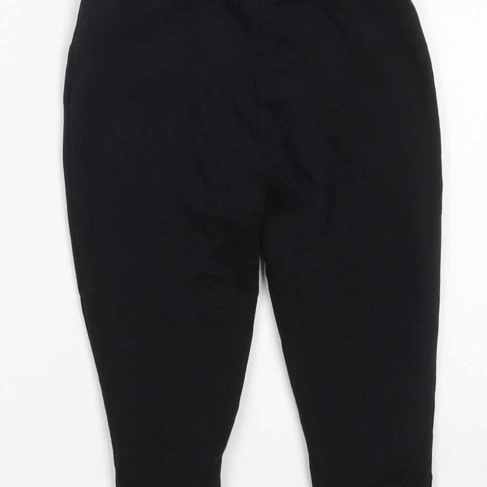 Dunnes Stores Baby Black  Cotton Jogger Leggings Size 18-24 Months  Drawstring
