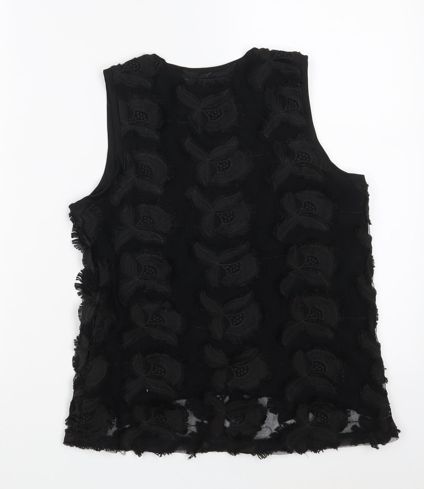 H&M Womens Black  Polyester Basic Tank Size XS Boat Neck