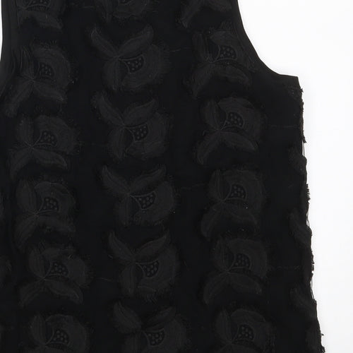 H&M Womens Black  Polyester Basic Tank Size XS Boat Neck