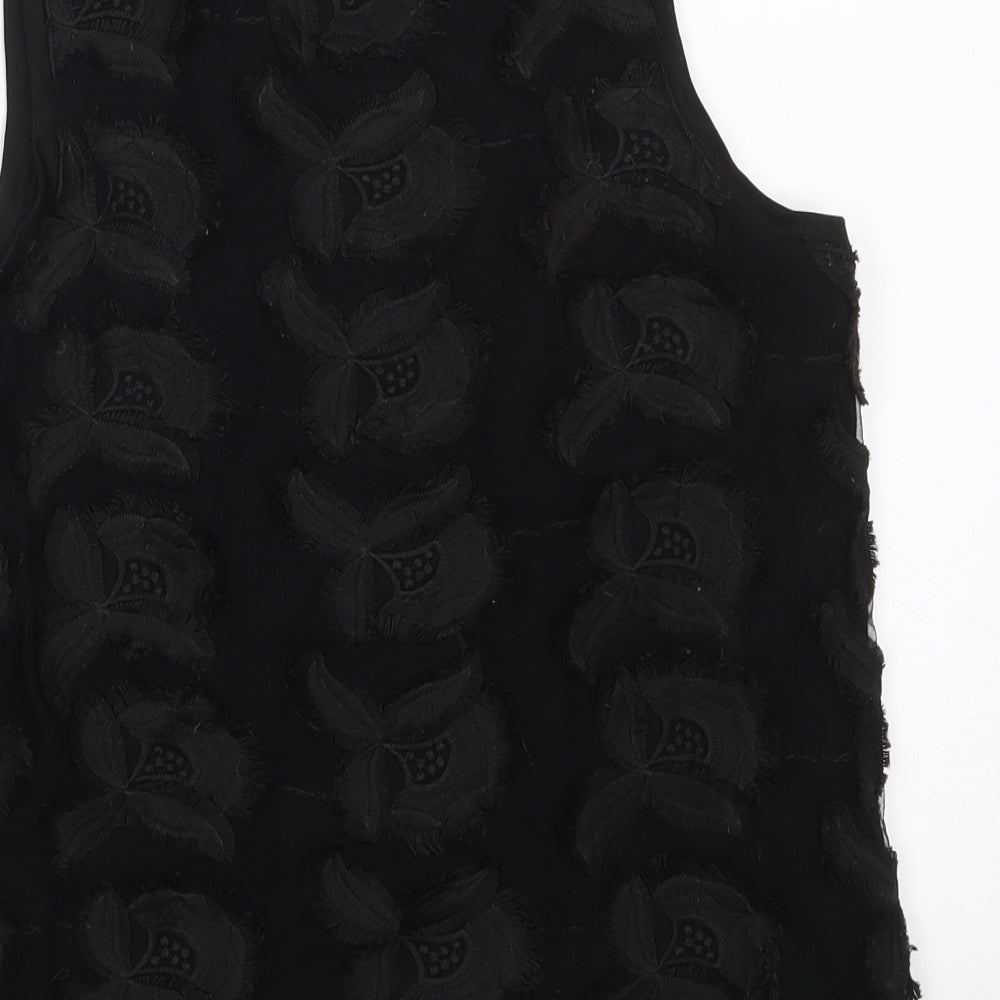 H&M Womens Black  Polyester Basic Tank Size XS Boat Neck