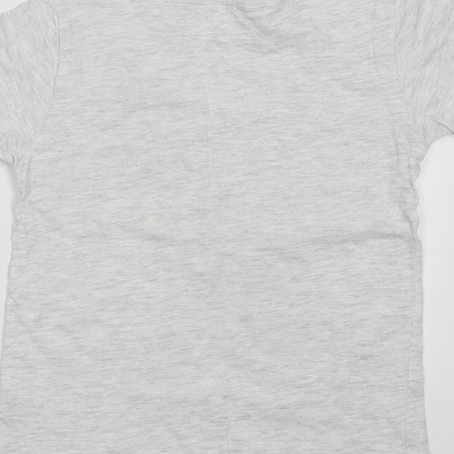 Pep&Co Boys Grey  Cotton Pullover T-Shirt Size 6-7 Years Round Neck  - Slam Dunk