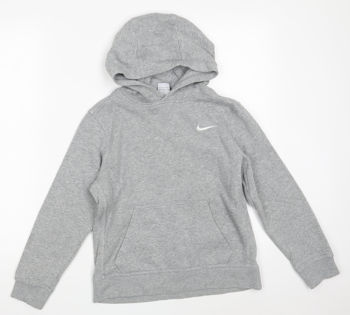Nike Boys Grey  Cotton Pullover Hoodie Size 10-11 Years