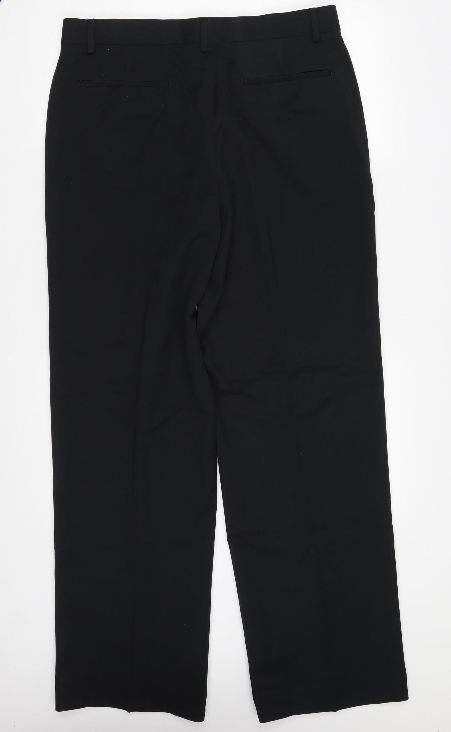 ASOS Mens Black  Polyester Trousers  Size 34 in L32 in Regular Zip