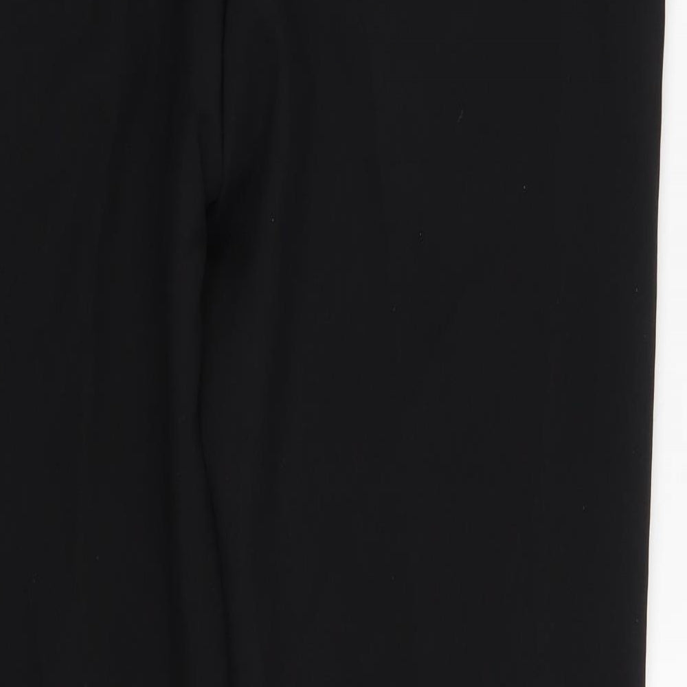 TU Mens Black  Polyester Chino Trousers Size 34 in L33 in Regular Zip