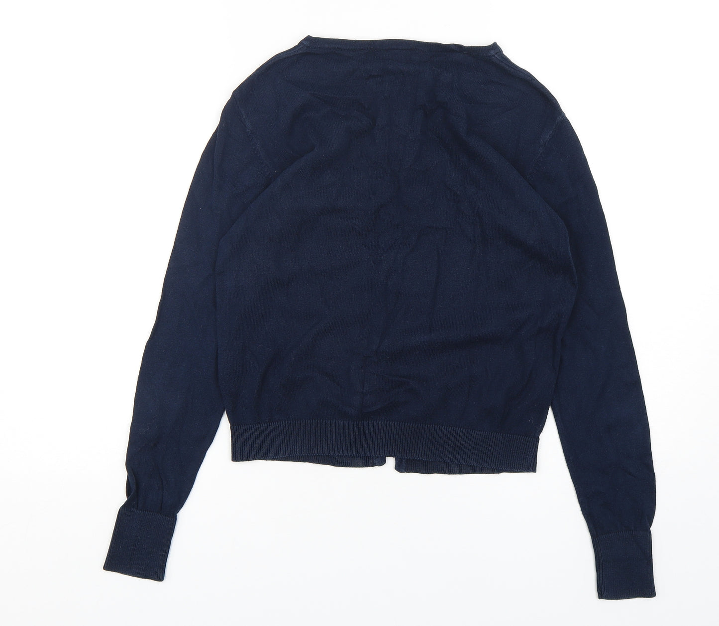 Primark Womens Blue Round Neck  Cotton Cardigan Jumper Size 10