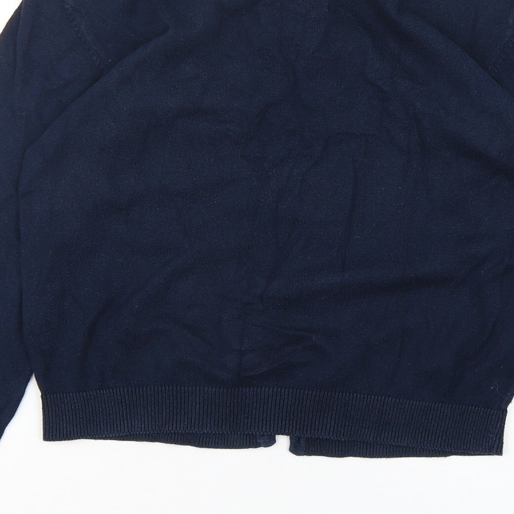 Primark Womens Blue Round Neck  Cotton Cardigan Jumper Size 10