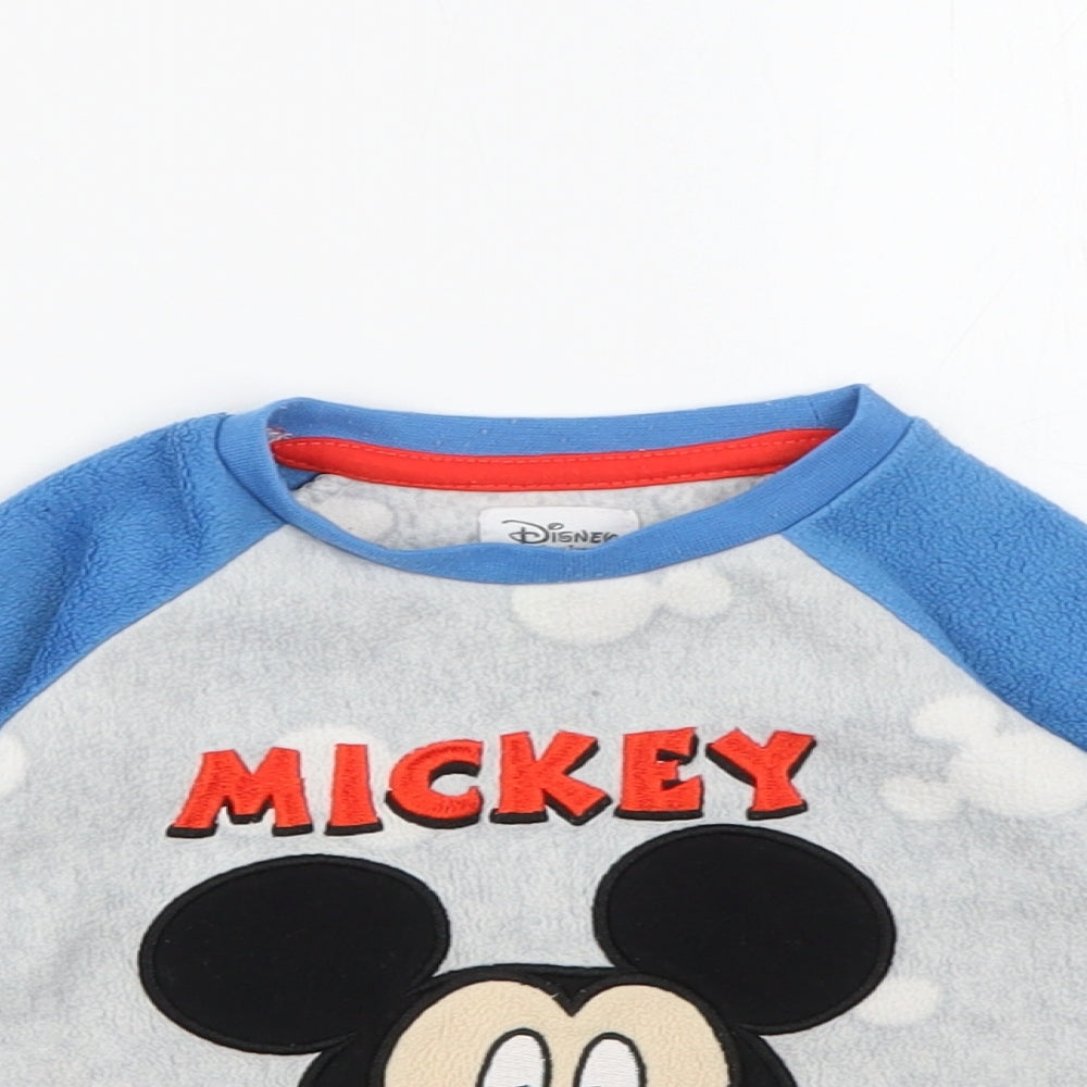 Primark Baby Blue  Polyester Pullover Jumper Size 6-9 Months   - Disney Mickey Mouse