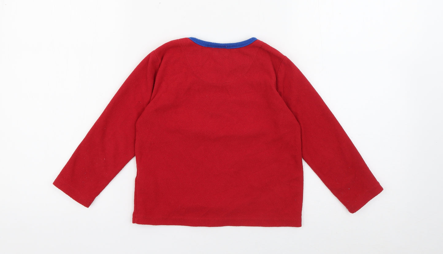 Primark Boys Red Round Neck  Polyester Pullover Jumper Size 3-4 Years   - Spiderman