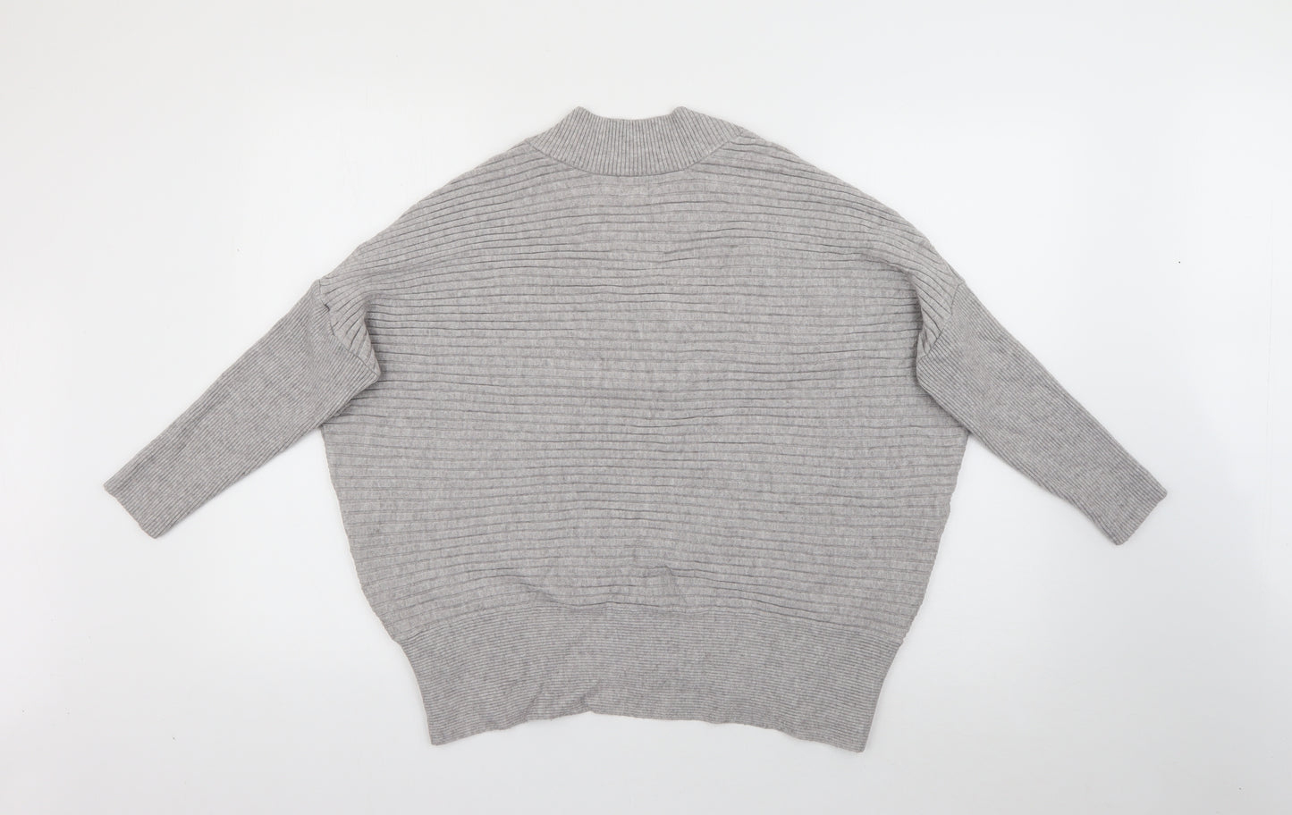 River Island Womens Grey V-Neck  Viscose Pullover Jumper Size M
