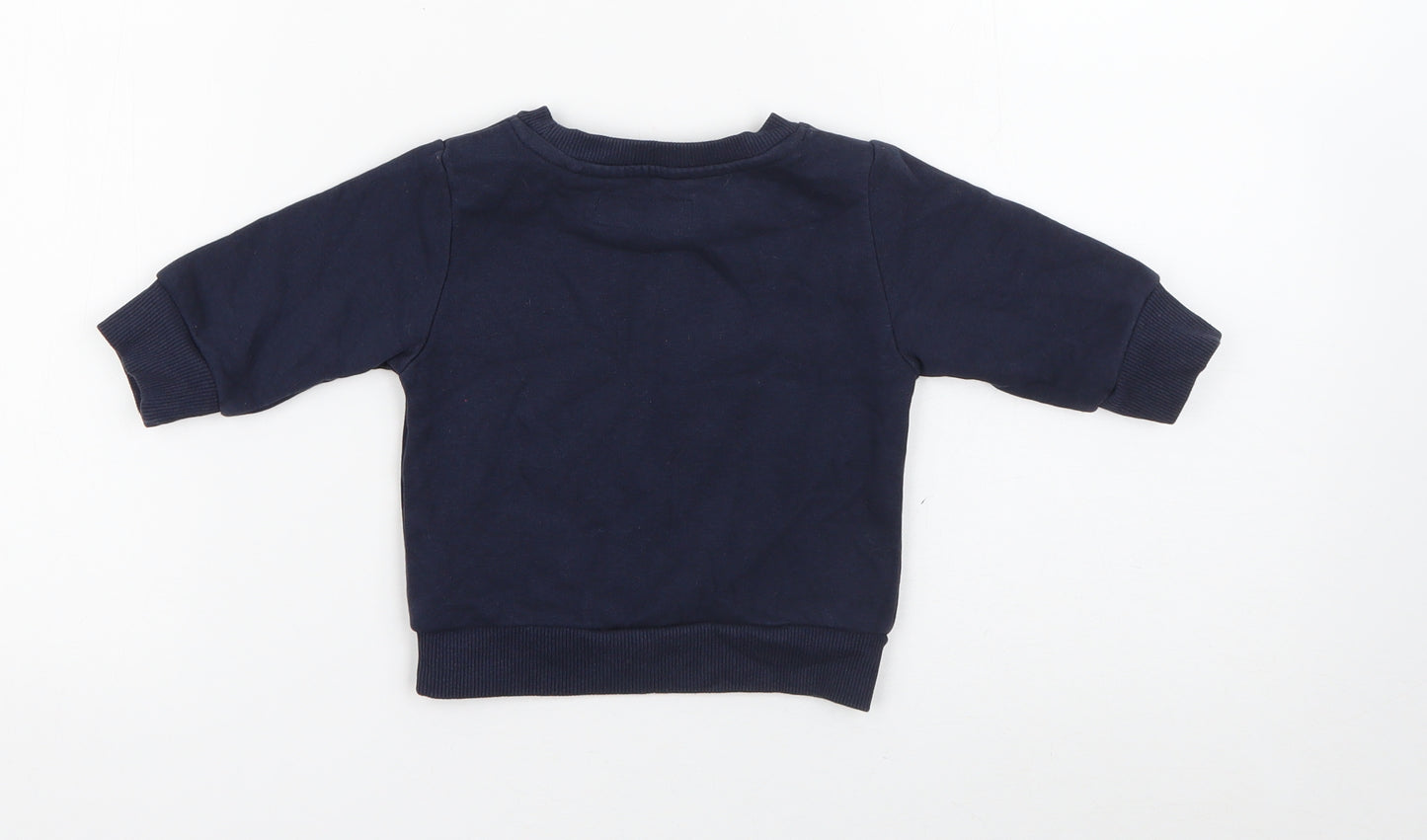NEXT Baby Blue  Cotton Pullover Jumper Size 3-6 Months   - Dinosaur