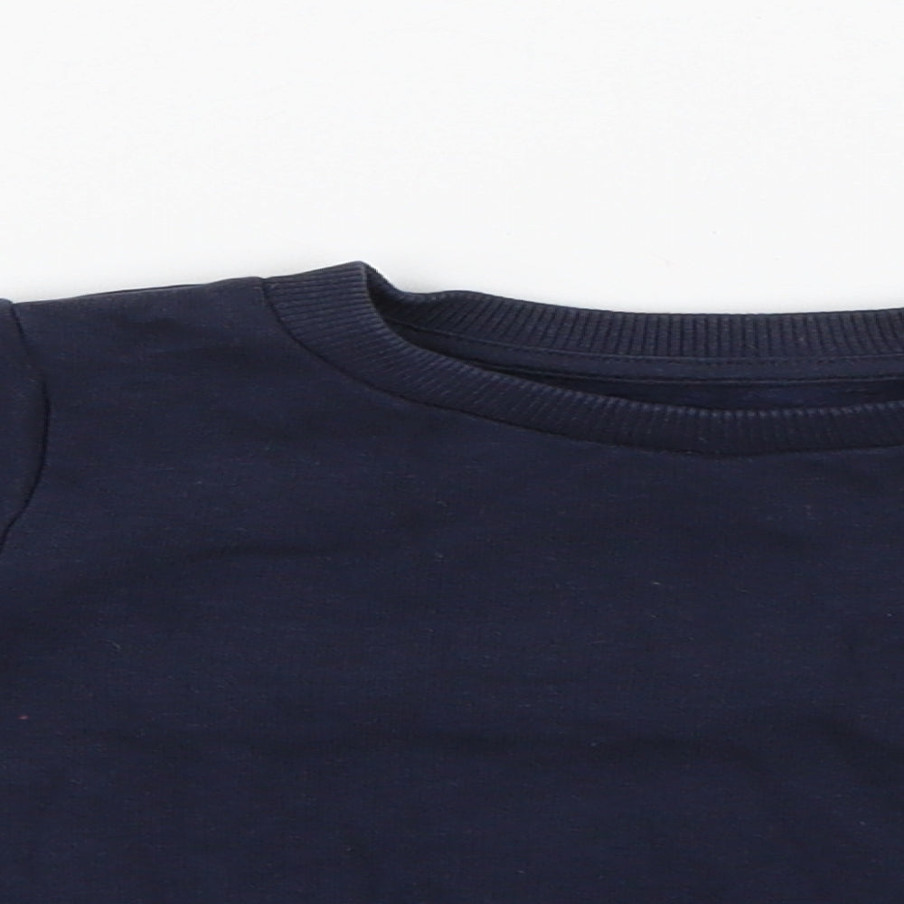 NEXT Baby Blue  Cotton Pullover Jumper Size 3-6 Months   - Dinosaur