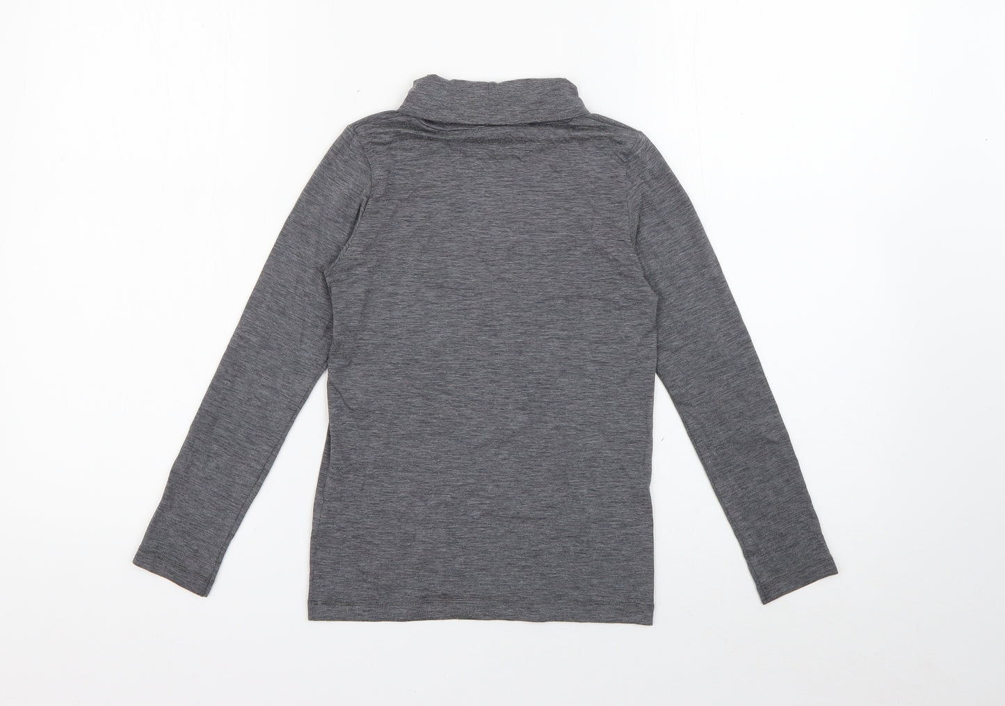 Heattech Womens Grey Roll Neck  Polyester Pullover Jumper Size 10