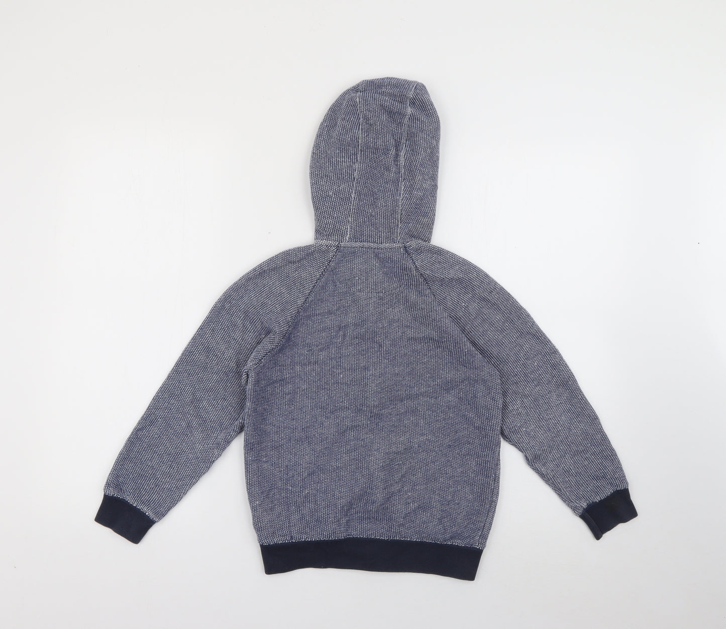 True Dudes Boys Blue  Cotton Full Zip Hoodie Size 6-7 Years  Zip