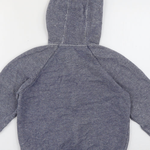 True Dudes Boys Blue  Cotton Full Zip Hoodie Size 6-7 Years  Zip