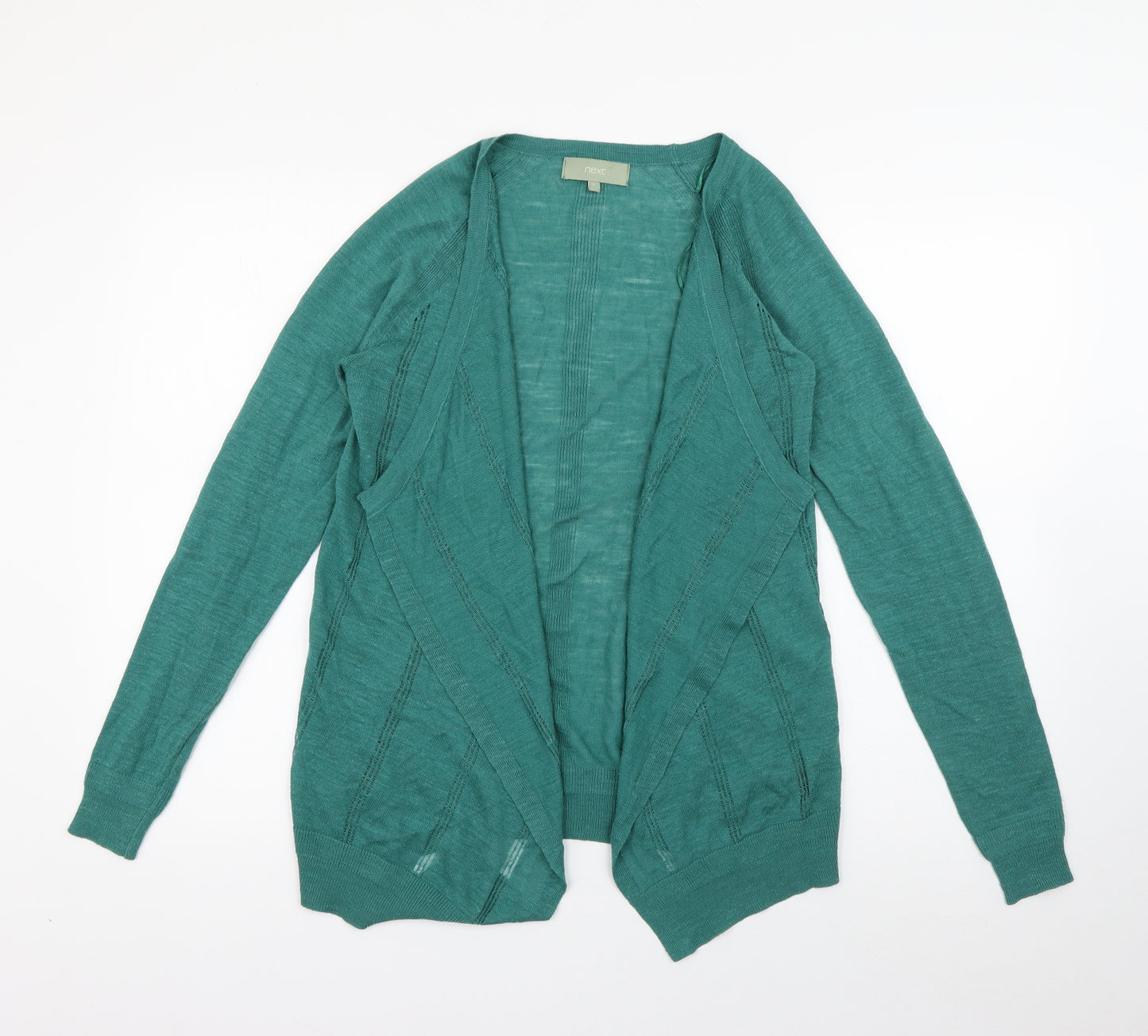 NEXT Womens Green Round Neck  Polyester Cardigan Jumper Size 6
