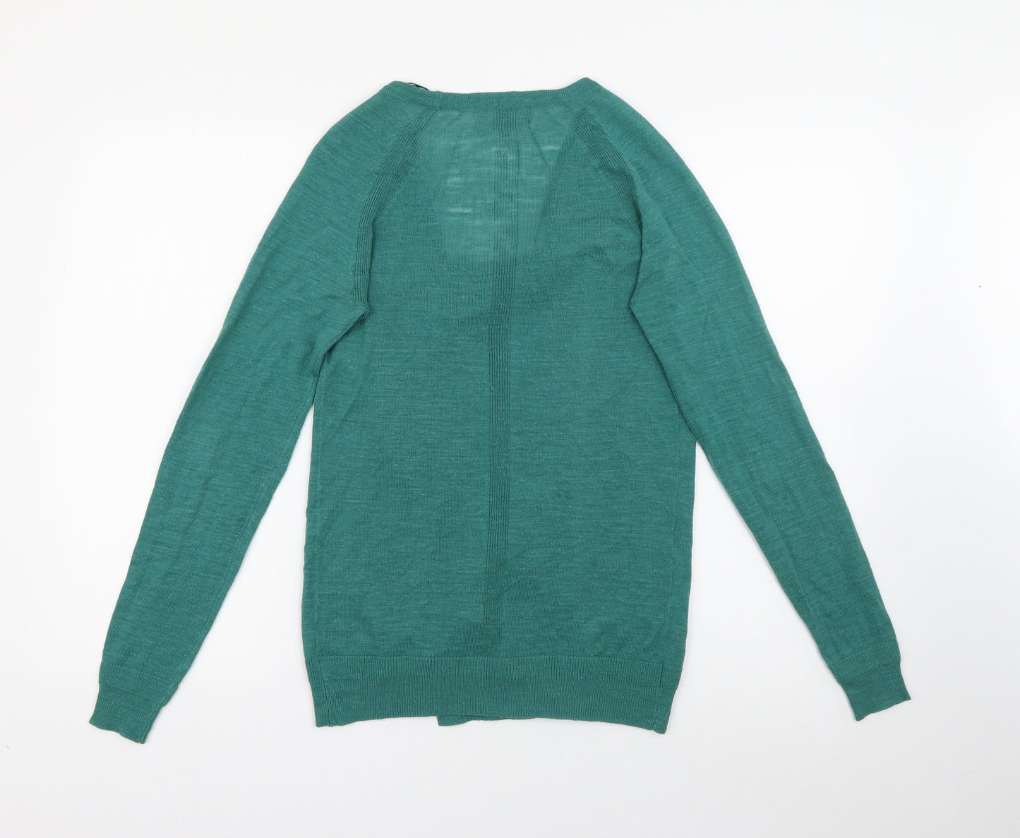 NEXT Womens Green Round Neck  Polyester Cardigan Jumper Size 6