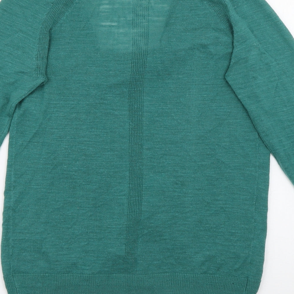 NEXT Womens Green Round Neck  Polyester Cardigan Jumper Size 6