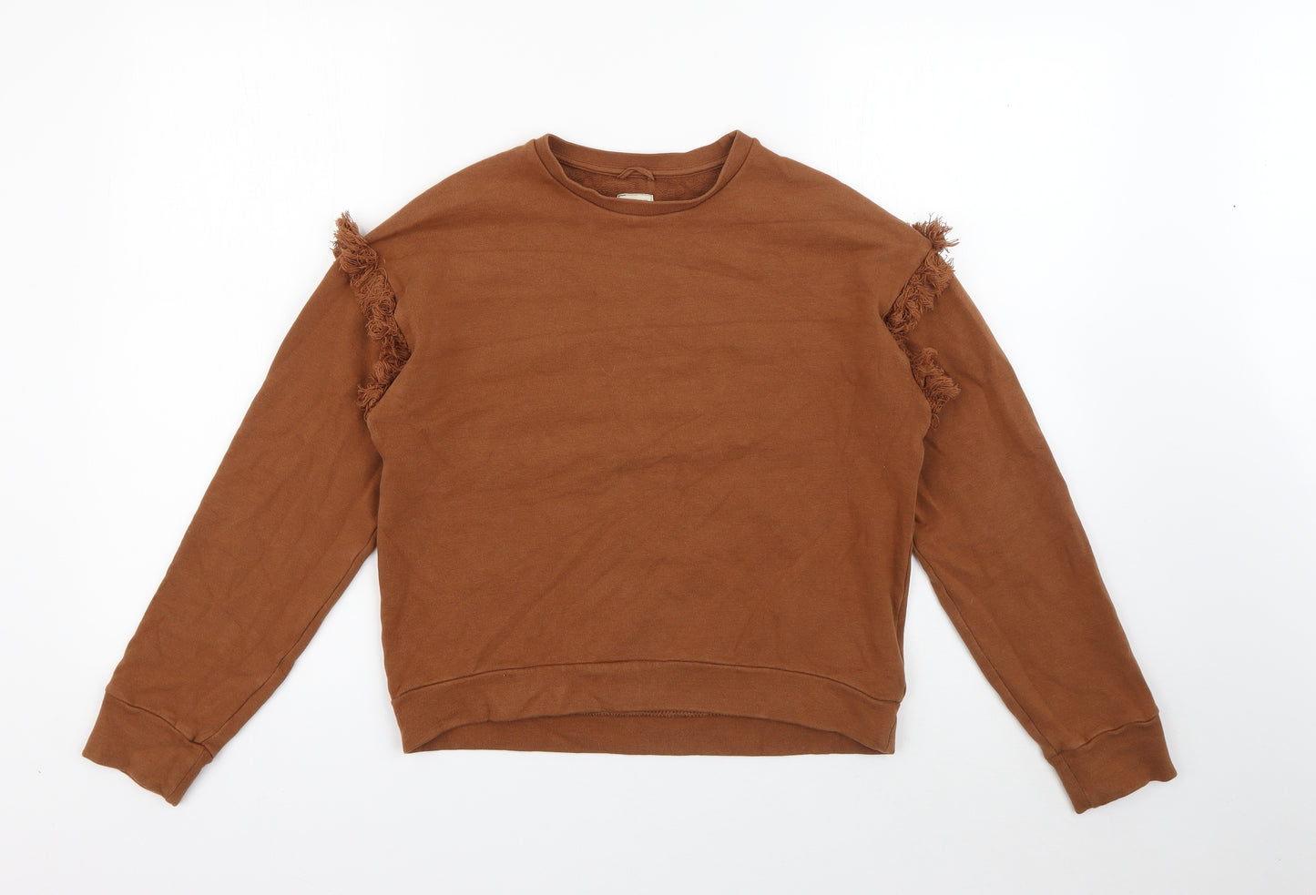 Play Up Girls Brown  Cotton Pullover Sweatshirt Size 12 Years