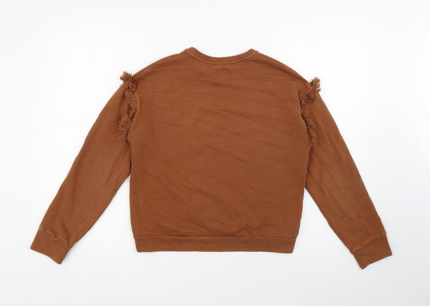 Play Up Girls Brown  Cotton Pullover Sweatshirt Size 12 Years