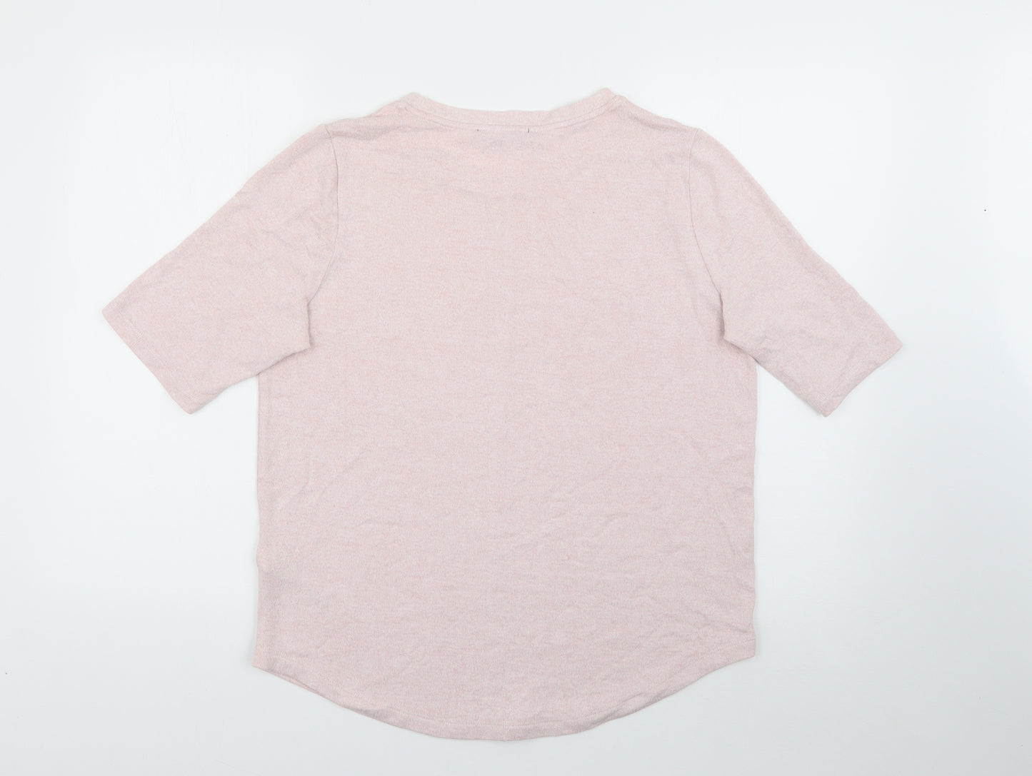 Marks and Spencer Womens Pink Crew Neck  Viscose Pullover Jumper Size 12