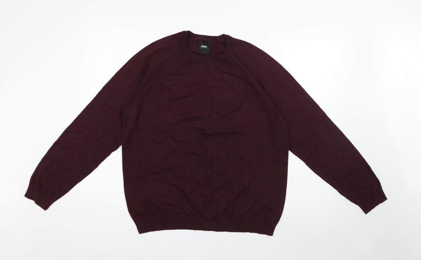 Burton Mens Purple Crew Neck  Cotton Pullover Jumper Size L