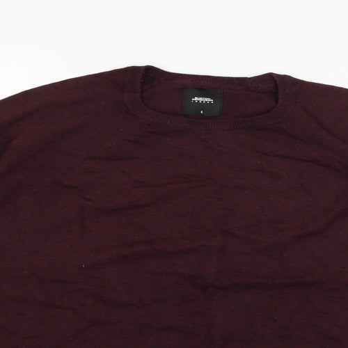 Burton Mens Purple Crew Neck  Cotton Pullover Jumper Size L